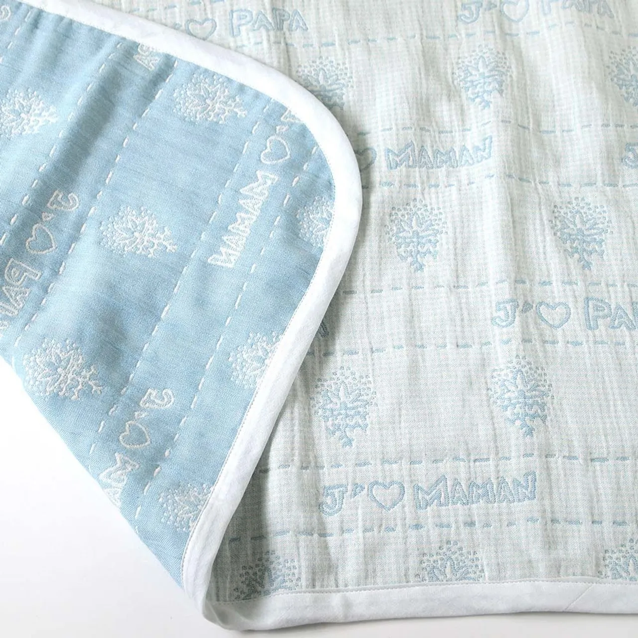 SOULEIADO 4 Layer Gauze Baby Blanket Mint