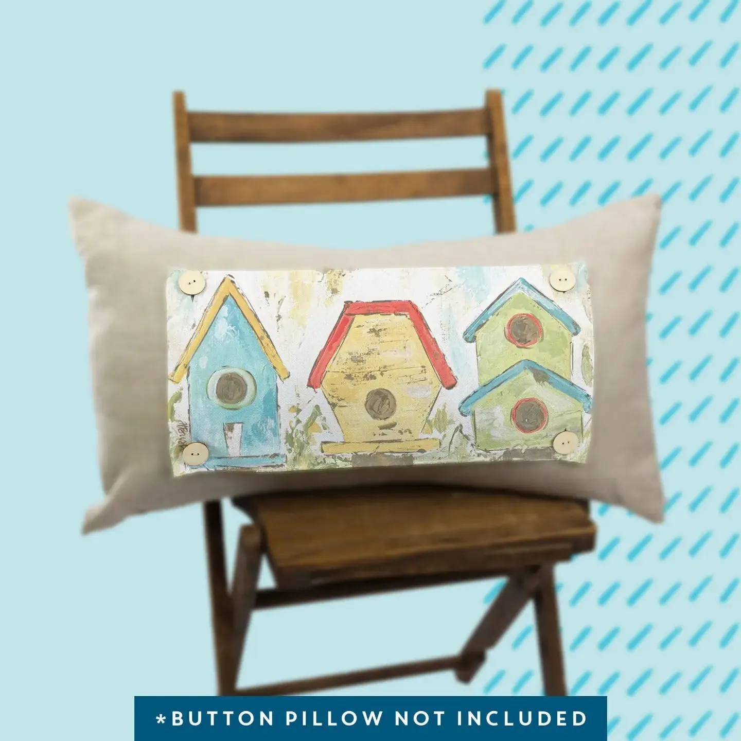 Spring Birdhouse Color Pillow Swap - Lucky Bird