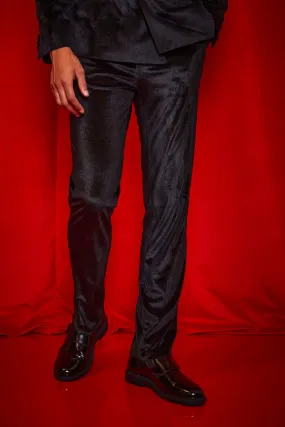 Straight Leg Velour Suit Pants