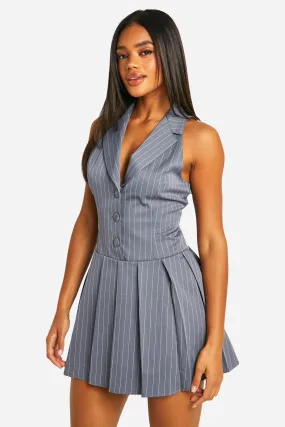 Stripe Vest Tennis Skirt Dress