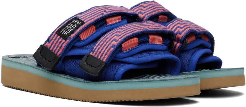 Suicoke Blue & Orange MOTO-JC01 Sandals