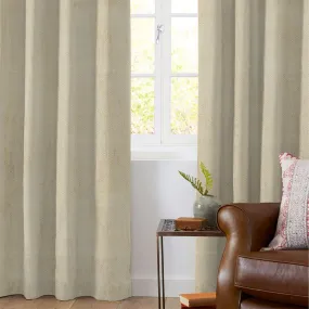 Tan Beige Texture Pattern Golden Foil Premium Curtain Fabric (Width 54 Inches)