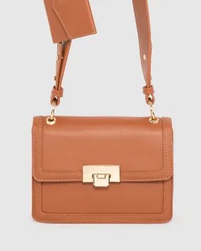 Tan Sierra Quilt Crossbody Bag