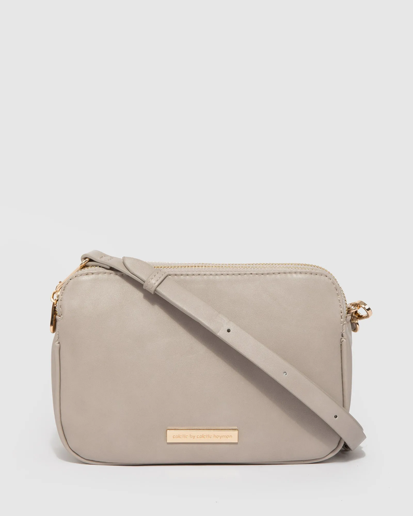 Taupe Amalie Rounded Crossbody Bag