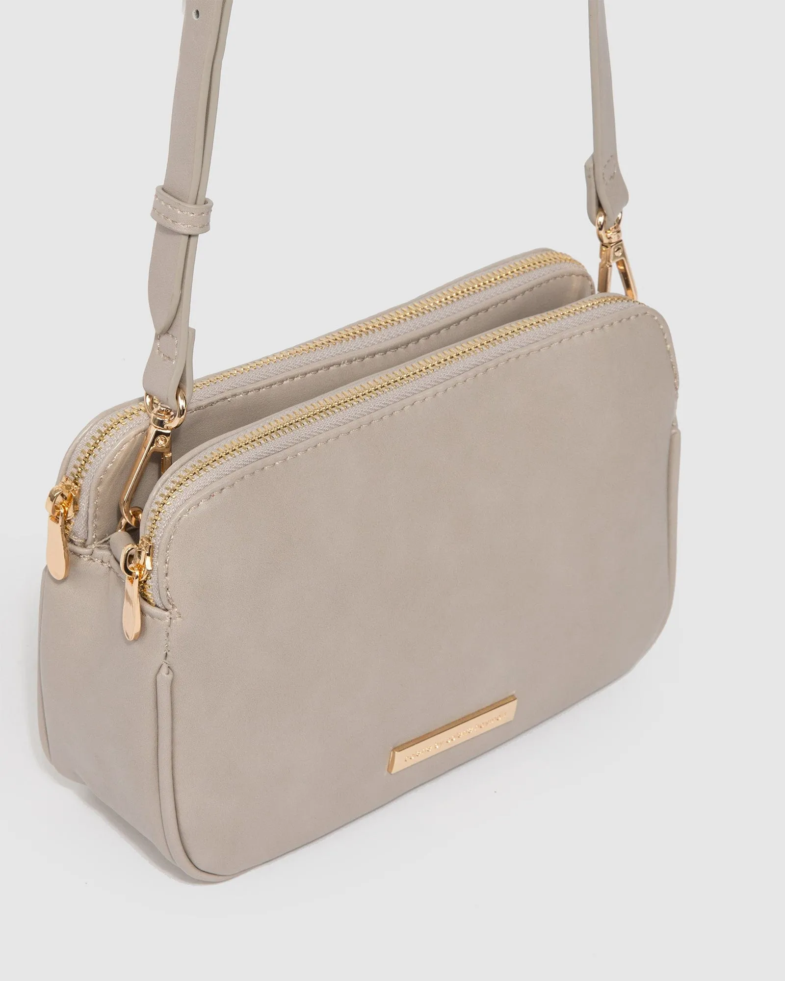 Taupe Amalie Rounded Crossbody Bag