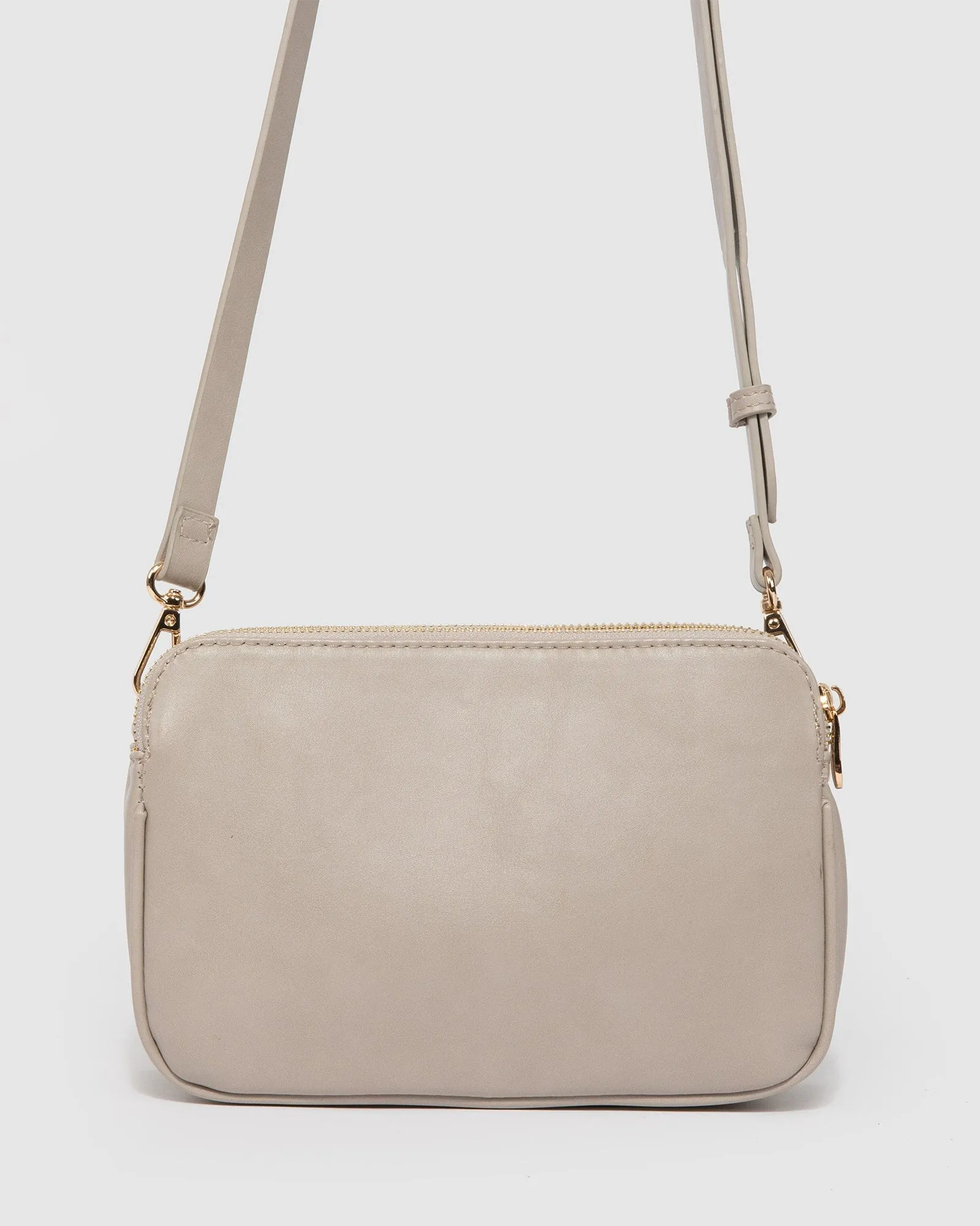 Taupe Amalie Rounded Crossbody Bag