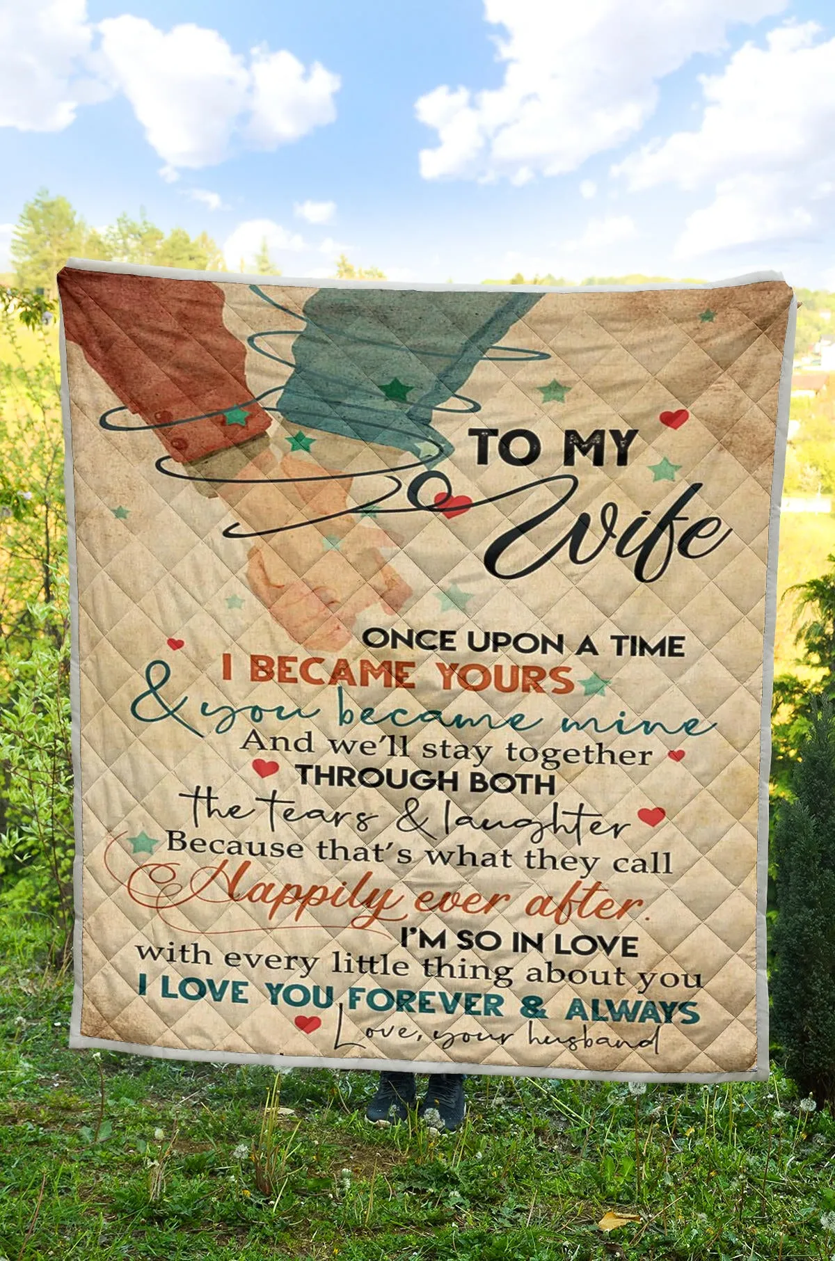 To My Wife Once Upon A Time Quilt