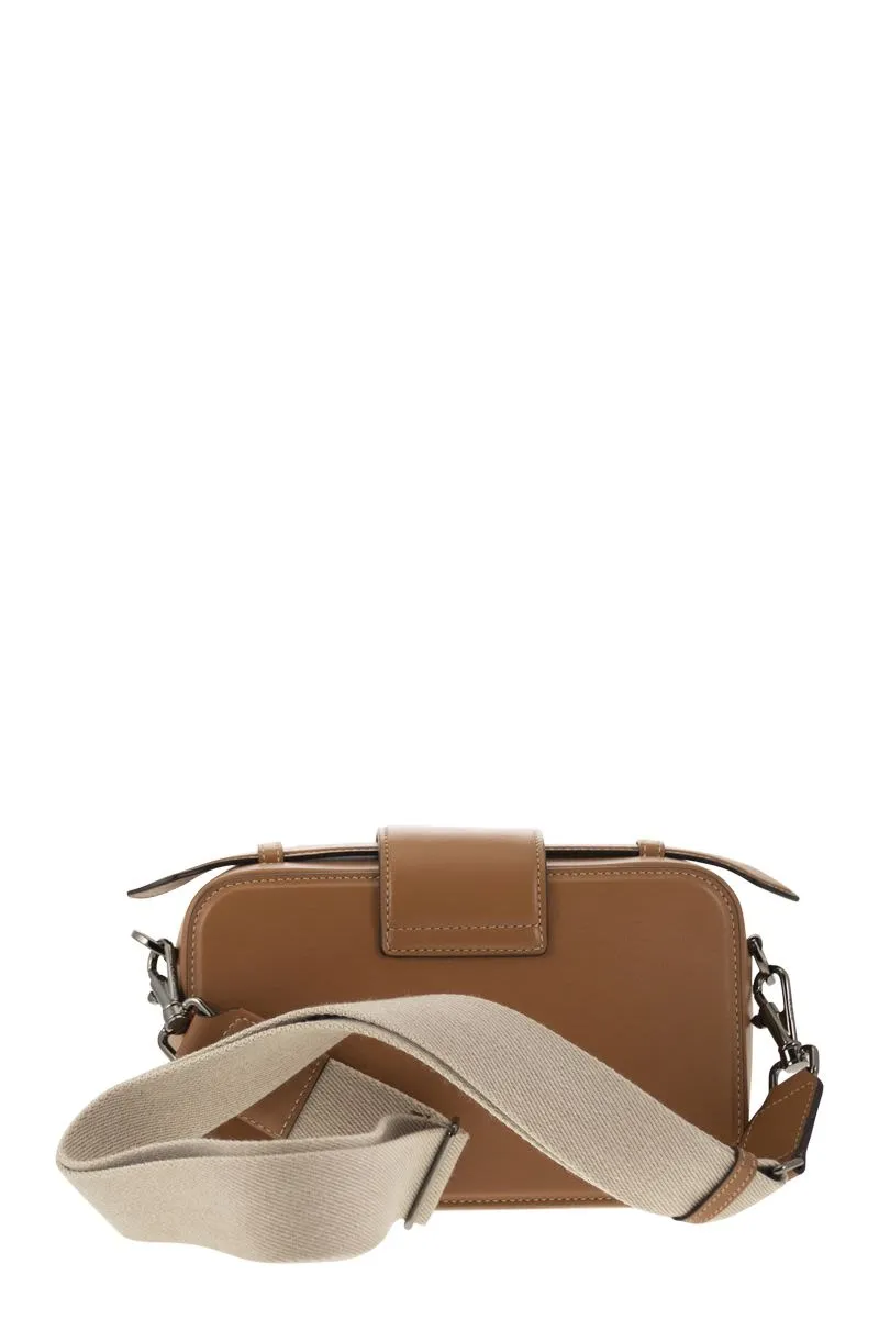 TOD'S Elegant Mini Leather Camera Bag - 23x14x8 cm