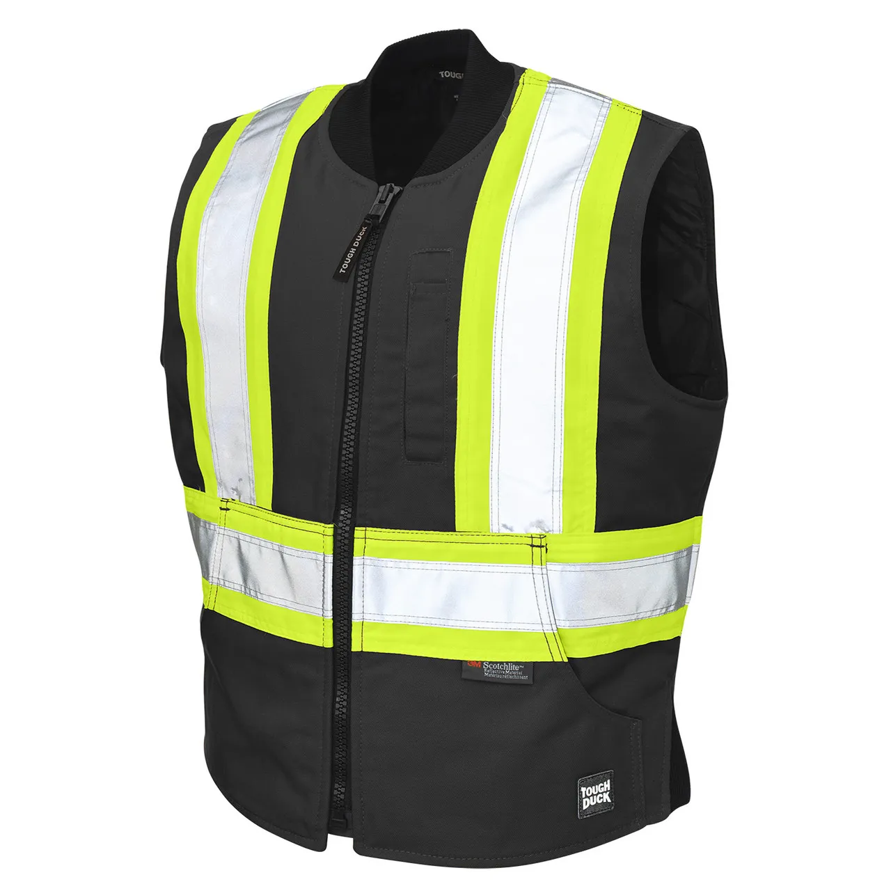 Tough Duck Class 1 Enhanced Visibility X-Back Black Duck Safety Vest SV06BLK