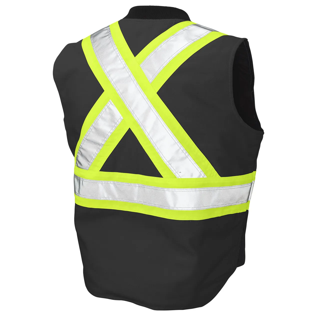 Tough Duck Class 1 Enhanced Visibility X-Back Black Duck Safety Vest SV06BLK