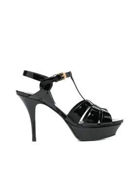 Tribute Platform Sandals in Patent Leather