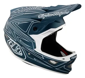 Troy Lee Designs D3 Fiberlite Full Face Helmet - Spider Stripe - Blue