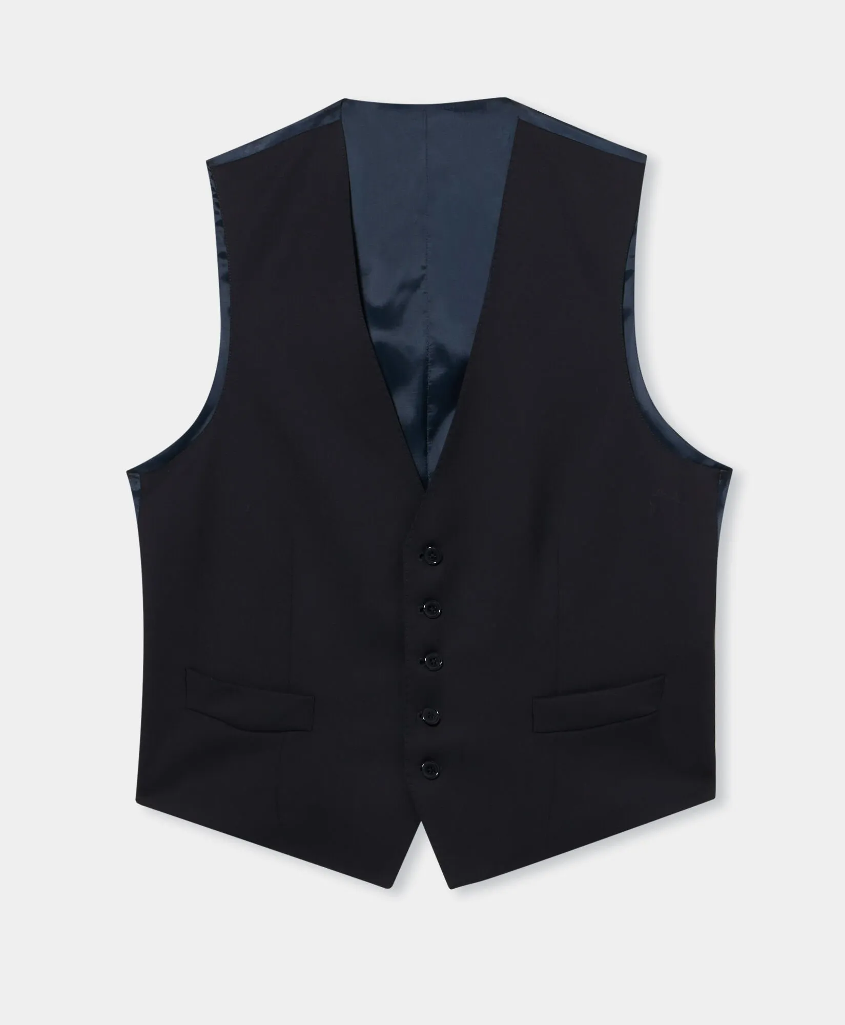 Virgin Wool Vest in Navy for Men | Brooks Brothers® UK