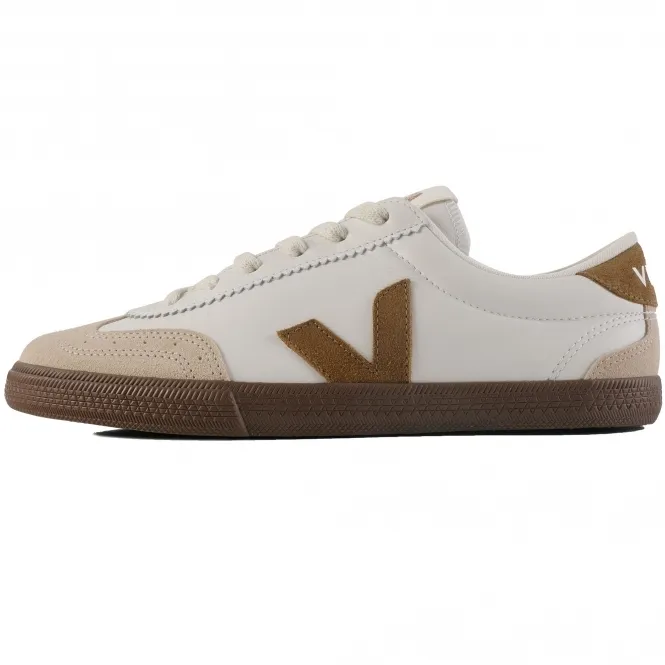 Volley O.T. Leather - White and Tent Bark