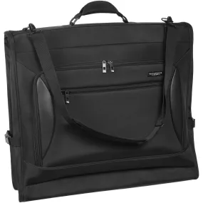 WallyBags WallyBags Solutions Premium Garment Bag with shoulder strap and multiple pockets (Black, 45-Inch)