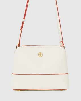 White Danica Plain Crossbody Bag