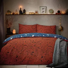 Witchy Vibes Rust 144 TC Reversible Duvet Cover Set