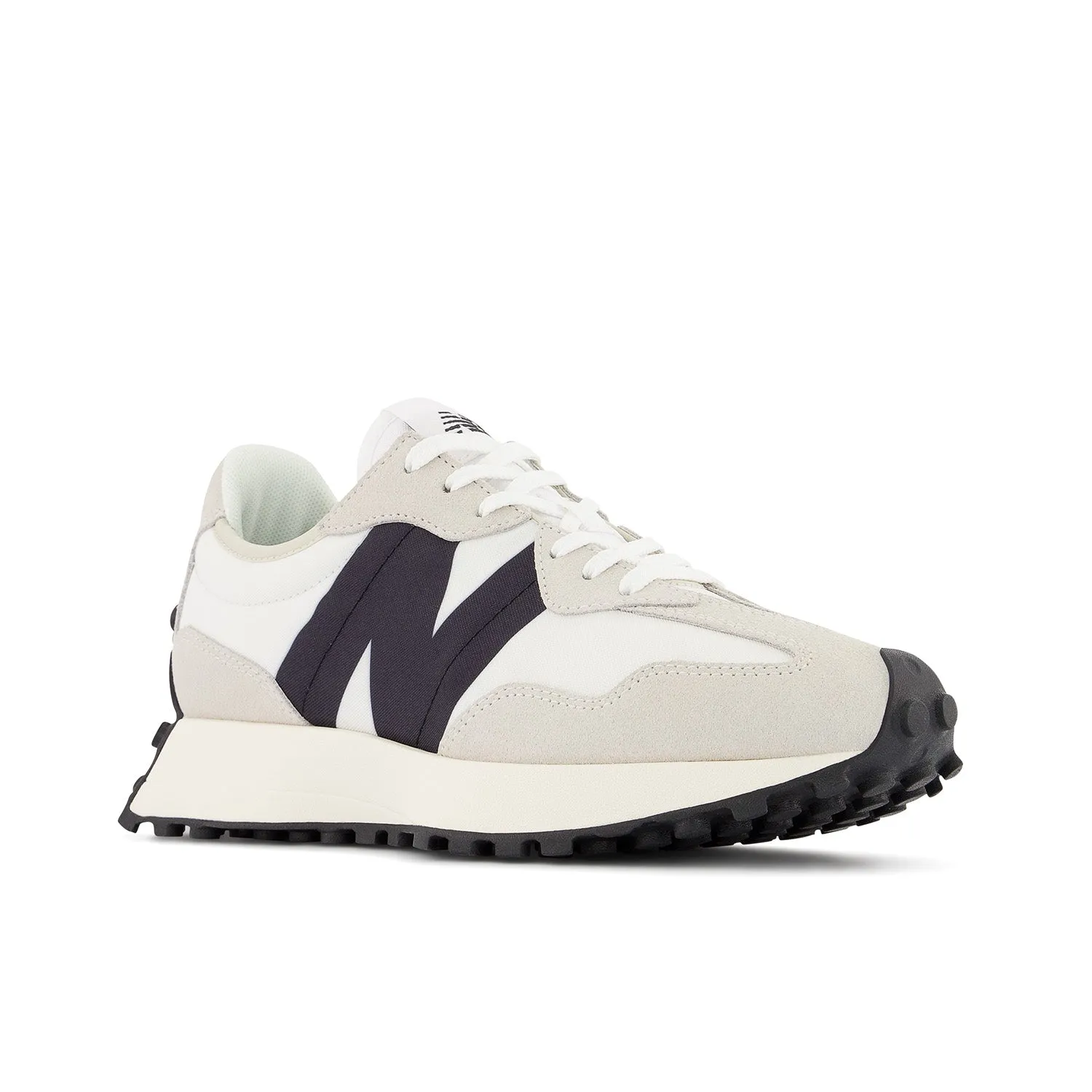 Women's New Balance 327 Color: Sea Salt with White and Black