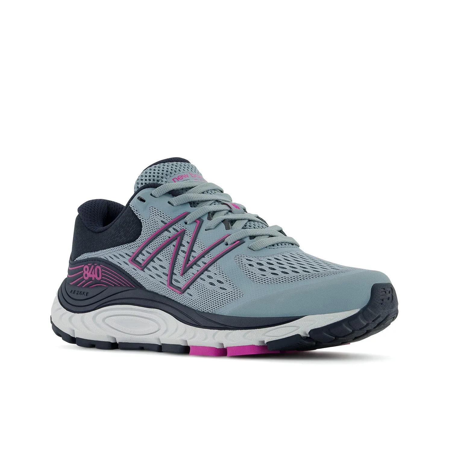 Women's New Balance 840v5 Color: Cyclone with Eclipse and Magenta Pop (REGULAR, WIDE, and EXTRA WIDE WIDTH)