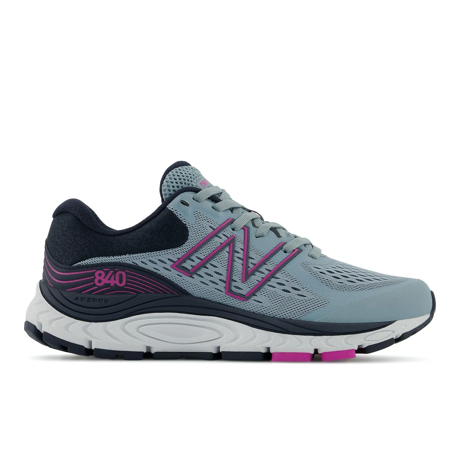 Women's New Balance 840v5 Color: Cyclone with Eclipse and Magenta Pop (REGULAR, WIDE, and EXTRA WIDE WIDTH)