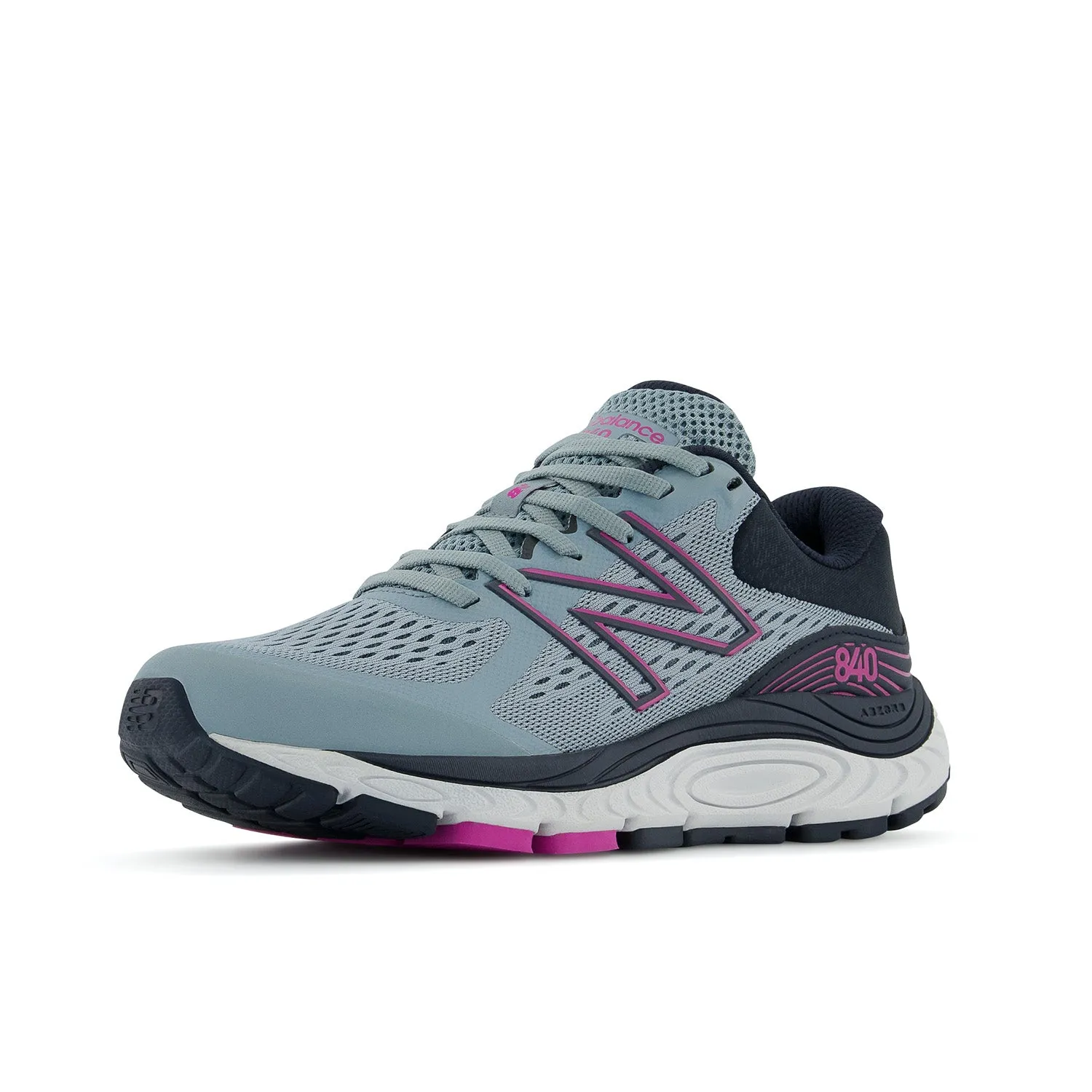 Women's New Balance 840v5 Color: Cyclone with Eclipse and Magenta Pop (REGULAR, WIDE, and EXTRA WIDE WIDTH)