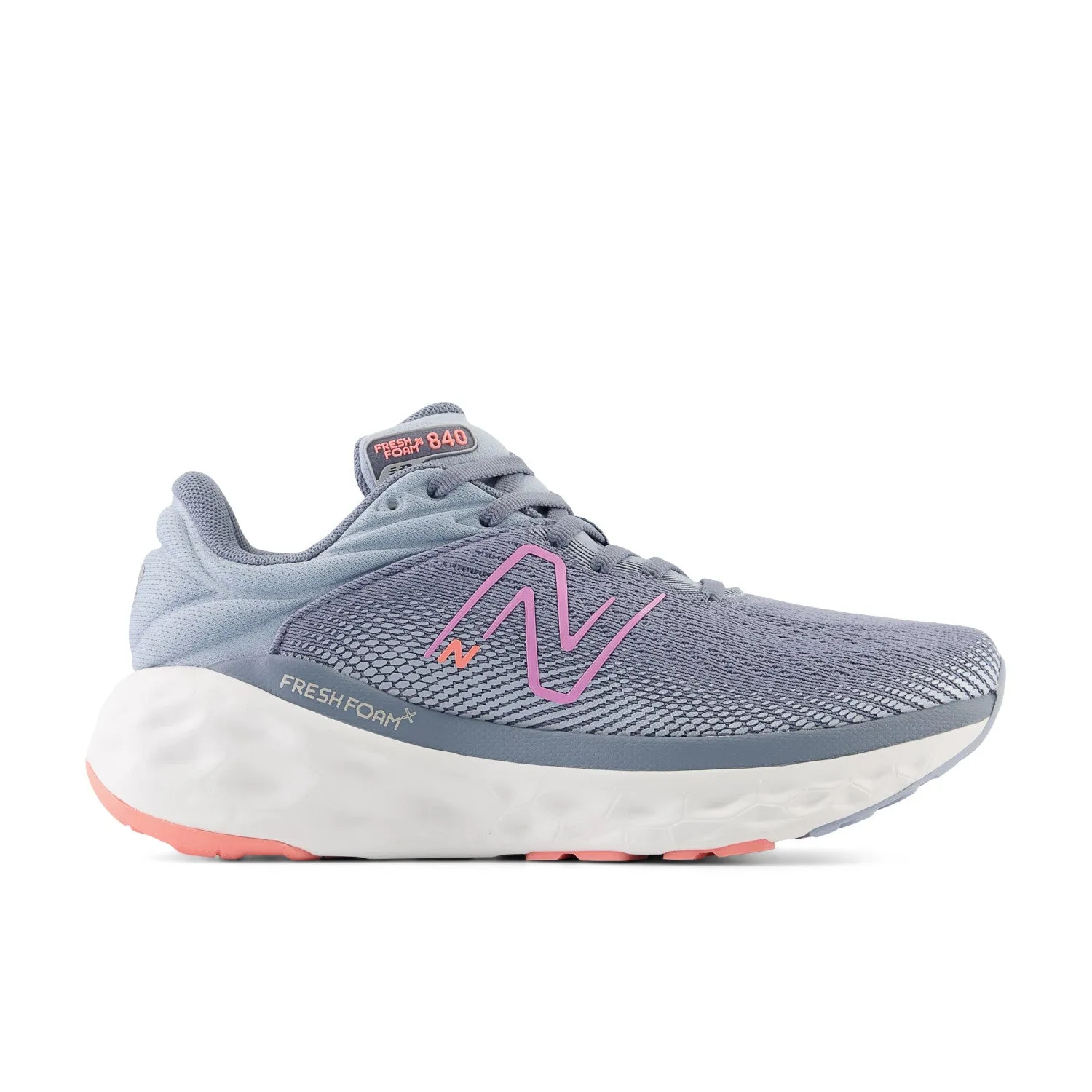 Women's New Balance Fresh Foam X 840v1 Color: Arctic Grey with Raspberry (REGULAR, WIDE & X-WIDE WIDTH)