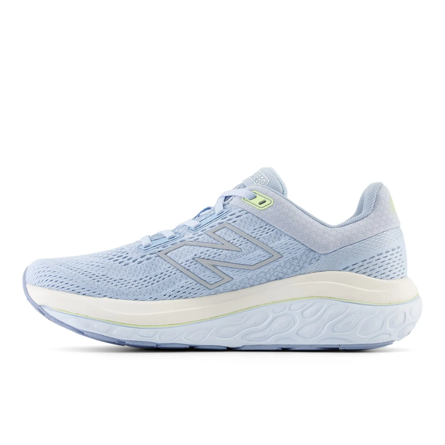 Women's New Balance Fresh Foam X 860v14 Color: Light Chrome Blue with Limelight (REGULAR, WIDE, & X-WIDE WIDTH)