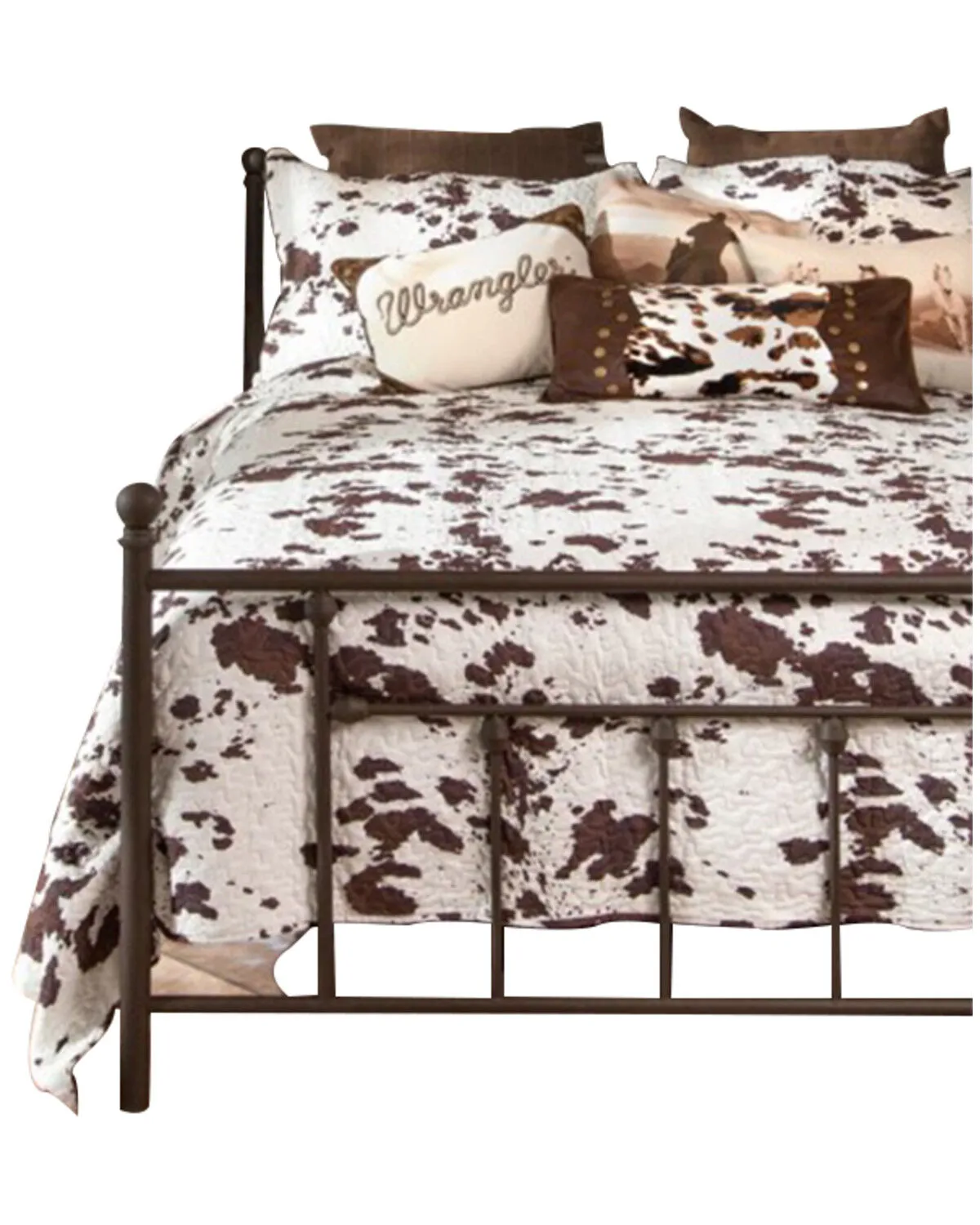 Wrangler Cowhide Quilt Set - Queen