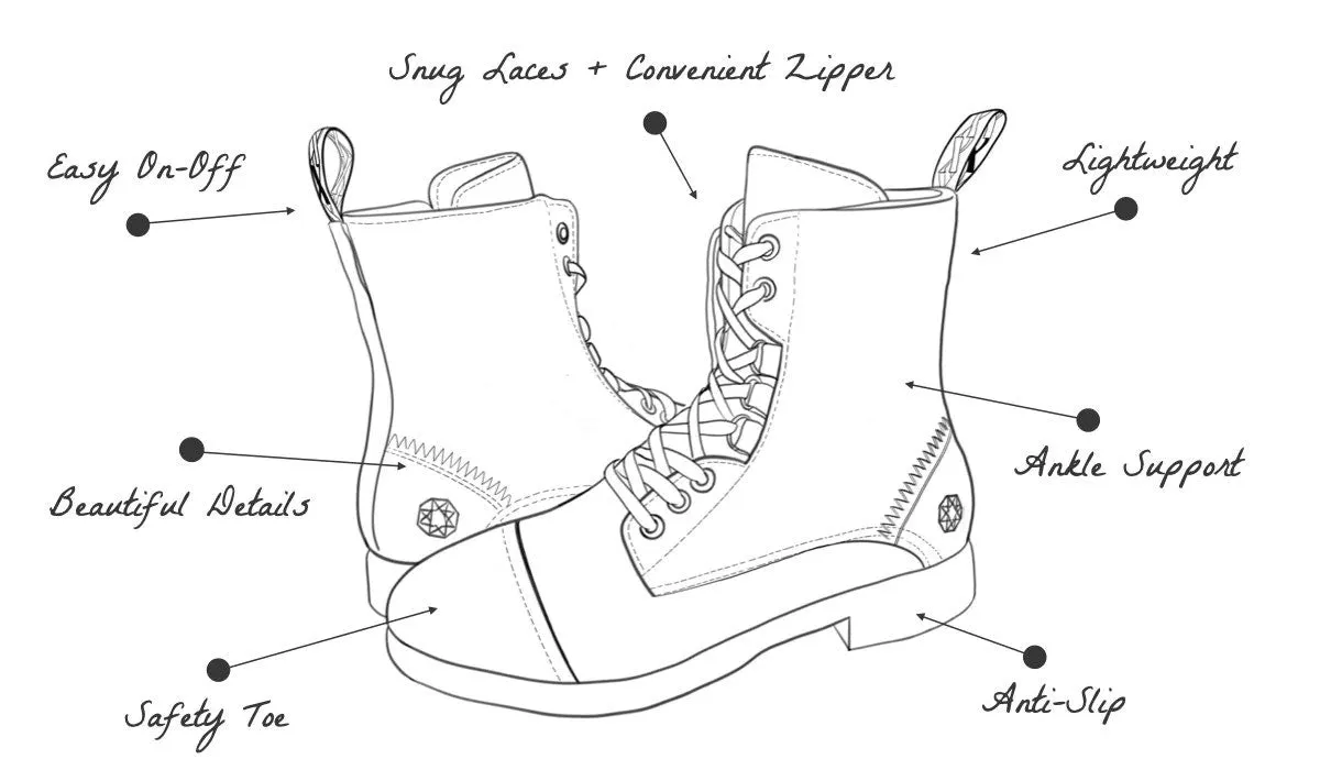 Xena Spice Women's Steel Toe Work Boot-Mystic Dune