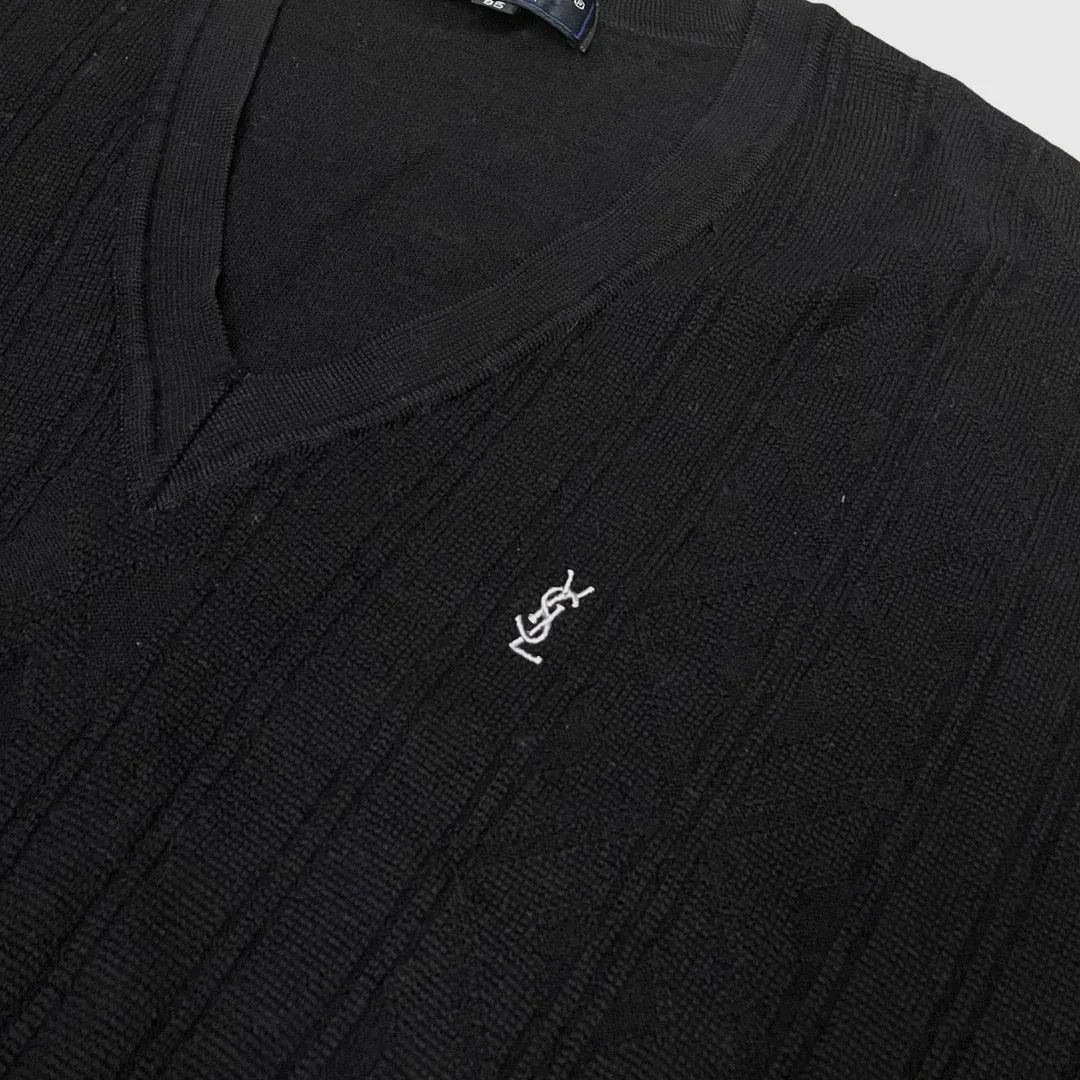 YSL V neck knitted sweater